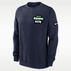Seattle Seahawks Draw Block Club Men's Nike NFL Pullover Crew