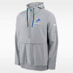 Detroit Lions Sideline Anorak Men's Nike NFL 1/2-Zip Hooded Jacket