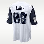 Jersey de fútbol americano Game para hombre NFL Dallas Cowboys (CeeDee Lamb)