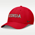 Gorra universitaria Nike Dri-FIT para hombre Georgia Classic Swooshflex