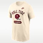 Playera universitaria Nike para hombre Alabama Legacy Arch Helmet