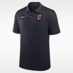 Polo de la MLB Nike Dri-FIT para hombre Cleveland Guardians Authentic Collection Striped Victory
