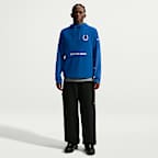 Chamarra Nike de la NFL de medio cierre con gorro para hombre Indianapolis Colts Rivalries Collection Sideline Anorak