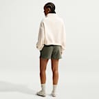 Nike Studio Fleece Medium Weight Crop top oversize con cremallera de 1/4 - Mujer