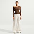 Nike Sportswear tettsittende, langermet overdel med bare skuldre til dame