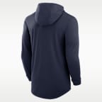 Playera universitaria con gorro de manga larga Nike Dri-FIT para hombre Auburn Legacy Arch