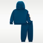 Conjunto de sudadera con gorro sin cierre y joggers de tejido Fleece para bebé (12-24 meses) Nike