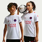 Haut de foot à manches courtes Nike Football Dri-FIT Paris Saint-Germain Strike pour ado