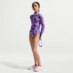 Conjunto de shorts y bikini de espalda deportiva para niña talla grande Nike Swim