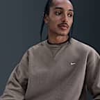 Sudadera de cuello redondo de tejido Fleece para hombre Nike Solo Swoosh