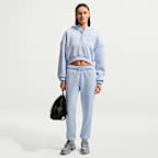 Nike Sportswear Phoenix Fleece Cropped oversized Henley-hoodie voor dames