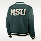 Michigan State Legacy Men's Nike College Full-Snap Bomber Jacket