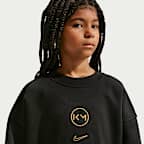 Kylian Mbappé Club Fleece Older Kids' Nike Football Oversized Crew Neck