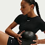 Playera de manga corta Dri-FIT de jacquard cropped para mujer Nike Pro