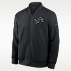 Chamarra bomber Nike de la NFL de cierre completo para hombre Detroit Lions Rivalries Collection Sideline