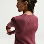 Dziewczęca koszulka z długim rękawem i ściągaczem Nike MAVN Dri-FIT