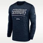 Seattle Seahawks Sideline Team Issue Velocity Men's Nike Dri-FIT NFL Long-Sleeve T-Shirt
