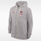 Ohio State Sideline Standard Issue Men's Nike Dri-FIT College Full-Zip Hoodie