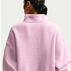 Nike Studio Fleece Medium Weight Women's Oversized 1/4-Zip Cropped Top