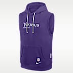 Minnesota Vikings Sideline Men's Nike Dri-FIT NFL Sleeveless Pullover Hoodie