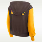 San Diego Padres Cooperstown Women's Nike MLB Full-Zip Hoodie