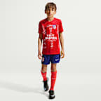Atlético Madrid Home Older Kids' Nike Dri-FIT Football Pre-Match Top