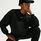 Sudadera de cuello redondo de French Terry oversized para mujer Nike Sportswear Chill Terry
