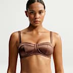NikeSKIMS Satin Shine padded sport-bh met picot