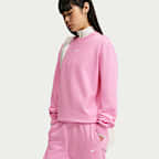 กางเกงขายาวขาจั๊มพ์เอวปานกลางผู้หญิง Nike Studio Fleece Lightweight