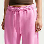 Pants de tiro medio y pierna amplia para mujer Nike Studio Fleece Medium Weight