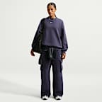 Playera oversized para mujer Nike Studio Fleece Medium Weight