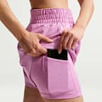 Shorts 2 en 1 Dri-FIT de tiro alto de 8 cm para mujer Nike One