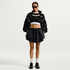 Nike Sportswear Women's Mid-Rise Scalloped-Trim Poplin Skirt