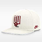 Oklahoma Legacy Letter & Mascot Pro Men's Nike Dri-FIT College Adjustable Hat