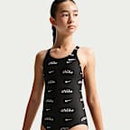Traje de baño de una sola pieza con diseño Fastback para niña talla grande Nike Swim HydraStrong
