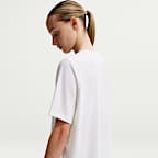 Playera de manga corta para calentamiento de básquetbol Dri-FIT para mujer Nike