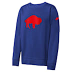 Sudadera de cuello redondo sin cierre Nike de la NFL para niños talla grande Buffalo Bills Rewind Club