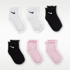 Calcetines al tobillo con ribete ondulado para niños (6 pares) Nike