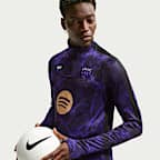 Haut d'entraînement d'avant-match de foot en maille Kobe Dri-FIT FC Barcelona Strike Extérieur pour homme