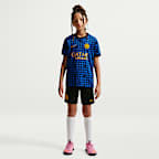Inter Milan Nike Dri-FIT fotballoverdel for oppvarming til store barn (hjemmedrakt)