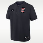 Cleveland Guardians Authentic Collection Men's Nike Dri-FIT MLB 1/4-Zip Short-Sleeve Windshirt