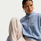 Nike Sportswear Sudadera corta oversize con cremallera de 1/4 - Mujer