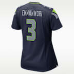 Jersey Nike de la NFL Game para mujer Nick Emmanwori Seattle Seahawks Super Bowl LX