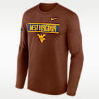 West Virginia Courtside Men's Nike Dri-FIT College Long-Sleeve T-Shirt