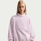 Nike Studio Fleece Medium Weight Women's Oversized Embossed Crew