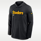 Pittsburgh Steelers Pure Fury Sideline Men's Nike Dri-FIT NFL Long-Sleeve Hooded Top