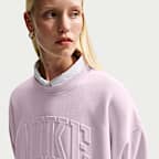 Nike Studio Fleece Medium Weight Women's Oversized Embossed Crew