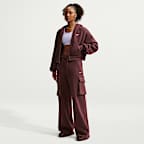 Nike Studio Fleece Medium Weight Women's Oversized Full-Zip Cropped Hoodie