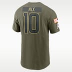 Playera Nike de la NFL para hombre Bo Nix Denver Broncos Salute to Service