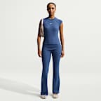 Dámské přiléhavé žebrované tričko Nike Sportswear Chill Knit s krátkým rukávem